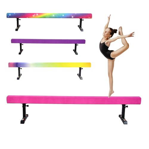 Schwebebalken 5 Höhenverstellbar Schwebebalken Für Zuhause Belastbar 50KG Balancierbalken Kinder 180CM Lang Hoher und niedriger stabiler Boden aus Holz,Trainingsgeräte für das Fitnessstudio-Rosafarben Schwebebalken 5 Höhenverstellbar Schwebebalken Für Zuhause Belastbar 50KG Balancierbalken Kinder 180CM Lang Hoher und niedriger stabiler Boden aus Holz,Trainingsgeräte für das Fitnessstudio-Rosafarben