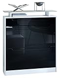 Diseño: El cuerpo del mueble zapatero en Blanco mate y los frentes en Negro de alto brillo, molduras en Negro de alto brillo le dan un toque moderno y ayudan a crear un ambiente acogedor. O escoja el diseño que más le convenga entre numerosas combinaciones de colores.