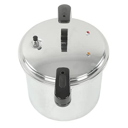 Asixxsix 23L Aluminum Alloy Pressure Cooker with Gauge - Durable, Thickened Design, Large Capacity, Applicable to Home Restaurant Hotel Canteen
