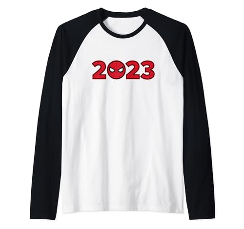 T-shirt baseball Spider-Man Marvel logo toile look raglan pour fans de comics