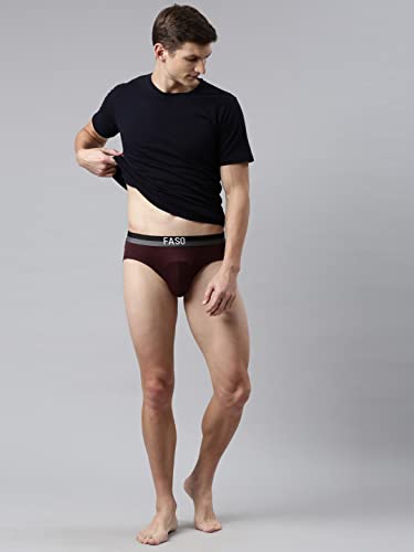 Image of FASO Men's Cotton Briefs | Ultra-Soft Durable Waistband | Modern Square Cut Fit | Tagless & Label-Free Comfort