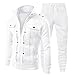 Men Tracksuit Mens Outfits 2 Piece Sweatsuit Set Graphic 1/4 Zip Short Joggers for Jogging All White Outfit Sets Hoodie Jogger Sweatsuits Fleece