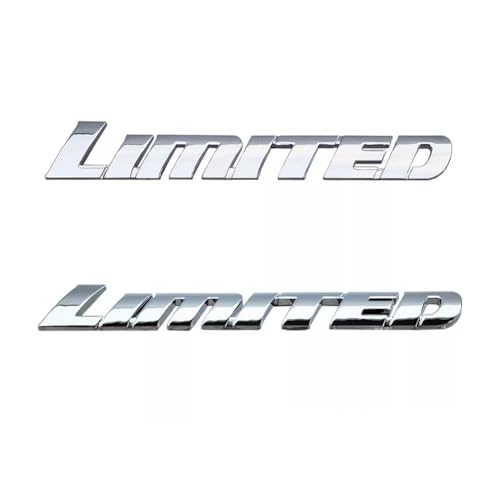 Image of Pair Set Limited Sport Letter Rear Door Nameplate Emblem Sticker Decal (Silver)