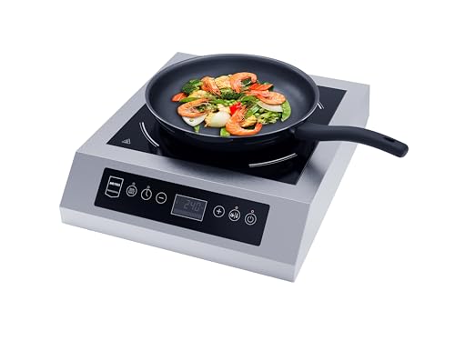 METRO Professional placa de inducción, acero inoxidable, 39 x 49.5 x 13.3 cm, 3500W