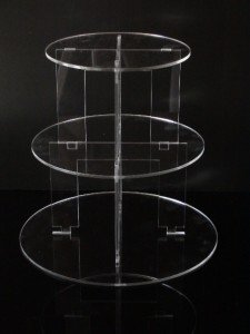 Classikool 3 Tier Circle Acrylic Cup Cake Party Wedding Stand - TK3C