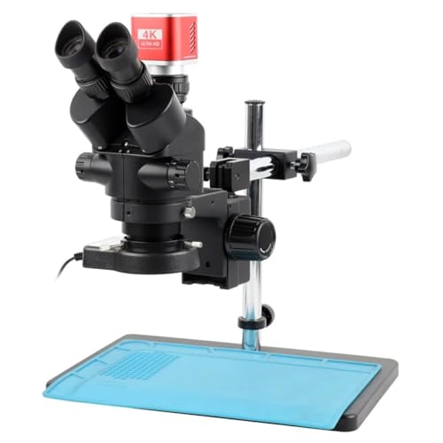 顕微鏡キット 3.5-90X 同時焦点ズーム三眼実体顕微鏡 + 4K 1080P 8MP HDMI USB 工業用顕微鏡測定カメラ 顕微鏡レンズアダプター (Color : G)