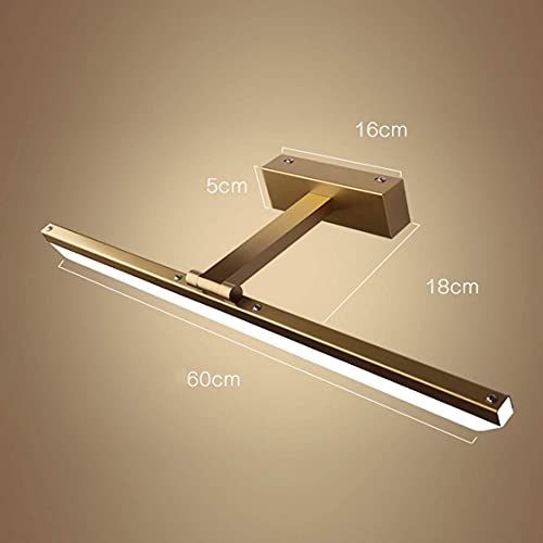 Aplique espejo baño LED negro 9W luces maquillaje tocador 4