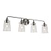 Forte 5118-04-55 Four Light Bath Bar, Silver