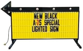 A-7 Special Portable Flashing Arrow Roadside Sign | Changeable Letter Board included | 40″ H x 8′ W | LED Light | Yellow Face