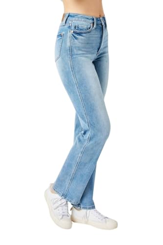 Judy Blue Women's High-Waist Jeans, Tummy Control Straight Fit Denim Pants2