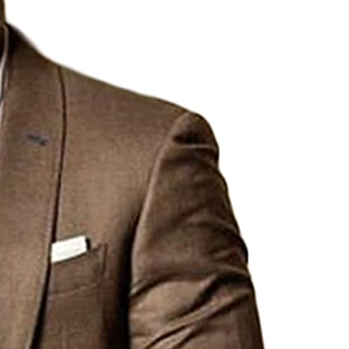 Men's Shawl Lapel 2 Piece Suit Vintage Party Dinner Wedding Tuxedo Suits Solid Single Breasted Blazer Pants Set2