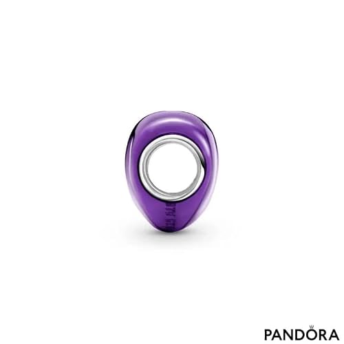 Pandora Metallic Purple Heart Charm #TOP14