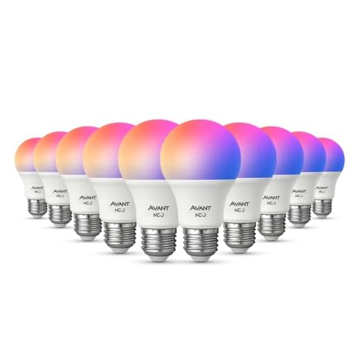 Kit 10 Lâmpadas AVANT NEO Smart LED 10W E27 Dimerizável RGB Compatível com Alexa e Google Home Controle voz Wifi Casa Inteligente Tuya