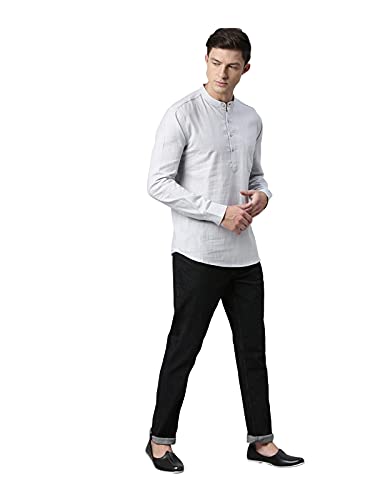 Image of KRYPTIC Men Solid Full Sleeve Regular Shirt Kurta