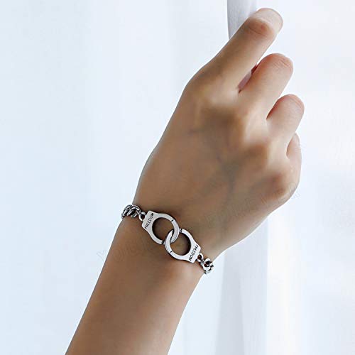 Image of Young & Forever Gift Fashion Long Distance Touch Gold Silver Rose Gold Couples Friendship Best Friend hand Couple matching Mens Magnetic Magnet bracelets for Women /Girls Silver bracelet for Men /Boys