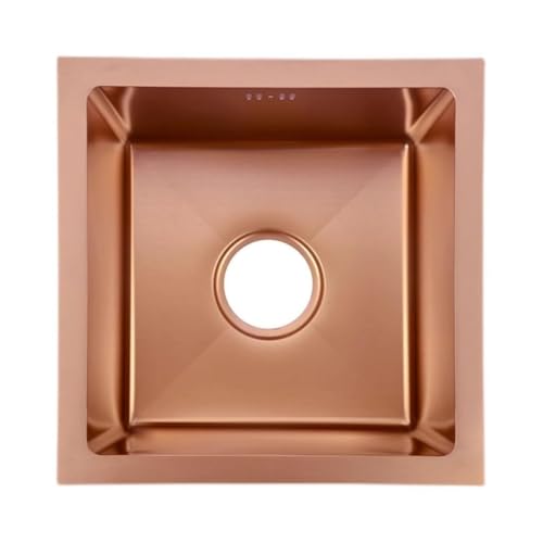 Fregadero de Cocina Moderno de Acero Inoxidable Rose d para instalación bajo encimera, de un Solo Seno, fácil de Instalar, Resistente a arañazos y Manchas para cocinas Elegantes.