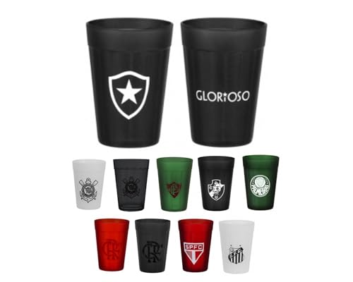 Conjunto Com 2 Copos Americanos Personalizados Com Seu Times , 190 ML Vidro Resistente e Com Caixa...