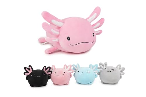 Image of Niuniu Daddy Axolotl Stuffed Animals with Babies Inside, Mommy Toy for Kids