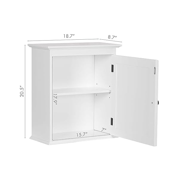 Spirich small bathroom wall cabinet wall mounted storage cabinet medicine cabinet organizer for bathroom kitchen living room white  urban country home decor
