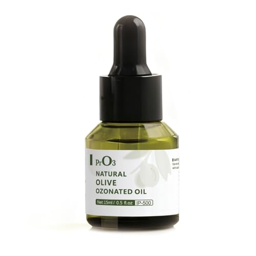 PrO3 Fully Ozonated Olive Oil-100% Pure Ozone Oil-0.5 OZ-Glass Dropper Bottle-Organic Natural for Skin Care Essence Oil- Rich in Reactive Oxygen.