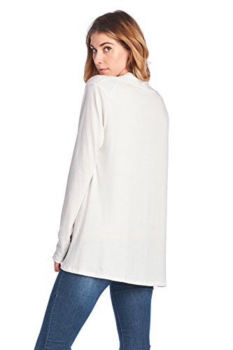 Image of Women Casual Open Front Long Sleeve Lightweight Softest Viscose Made from Bamboo Cardigan