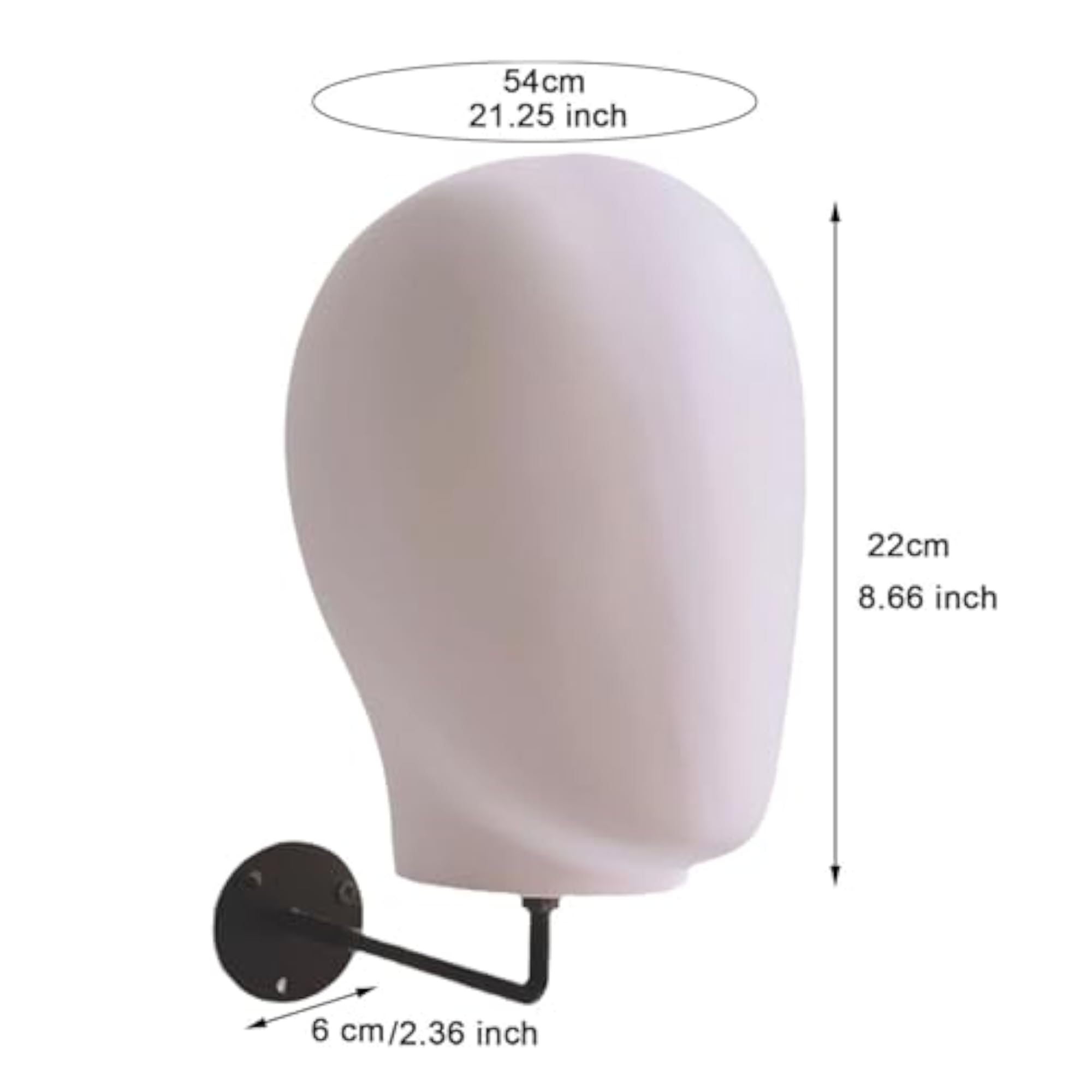 Wall Mounted Mannequin Head Display Rack