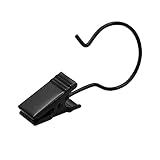 Coideal Large Curtain Clips Hooks - 60 Pack Metal Gutter Christmas Light Hanging Clips for Outdoor Awning Lights, Wire Rod Display (Black)