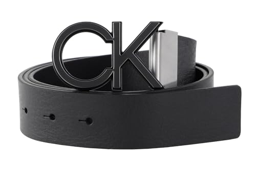 Ceinture noire Calvin Klein Logo ADJ CK Outlined accessoire luxe