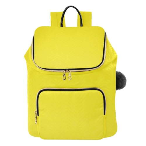 Sac à dos pour femme jaune fini les sacs lourds en voyage décontracté