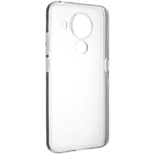 Amazon Brand - Solimo Silicone Mobile Cover For Nokia 5.4 (Soft & Shockproof Back Case With Inbuilt Cushioned Edges), Transparent, Clear