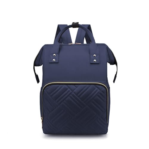 Sac à dos langer bleu unisexe de grande capacité avec compartiments isolants