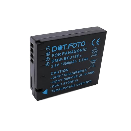 Dot.Foto DMW BCJ13, DMW BCJ13E Premium 3.6v / 1250mAh Batería Recargable para Panasonic Lumix DMC LX5, DMC LX7