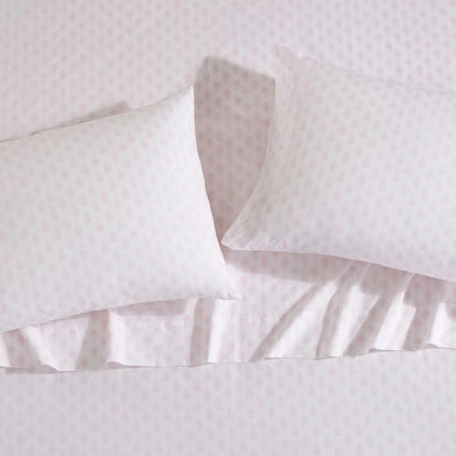 Image of Laura Ashley - King Sheets, Lightweight & Breathable Cotton Percale Bedding Set with Matching Sham(s), Oeko-Tex Certified (Francesca Pink, King)