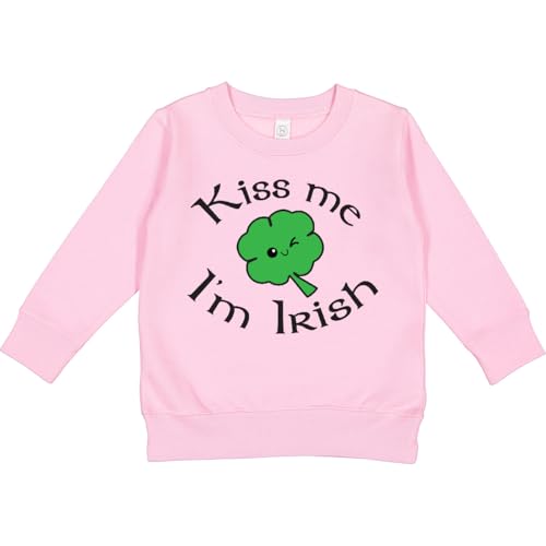 inktastic Kiss Me I'm Irish Toddler Sweatshirt 5-6 Pink 1f61a