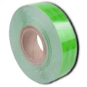 Reflective Radium Waterproof Warning Tape Night Safety Sticker High Intensity Conspicuity for Road Safety 2 Inch x 50 Meter (Pack of 1) (Green)