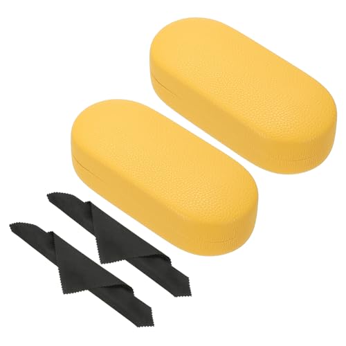 Image of PATIKIL Hard Shell Eyeglasses Case, PU Leather Large Glasses Case Litchi Grain Protective Sunglasses Organizer
