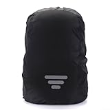 Funda impermeable para mochilas con cinta reflectante, correas elásticas que sujetan la cubierta de lluvia firmemente para ciclismo nocturno (XS (8-17 L)