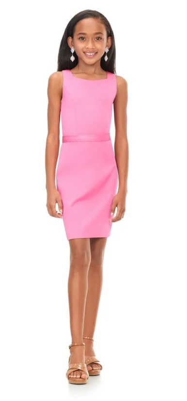 Junior Girls Interview Dresses with Jacket Two Pieces Little Girls Short Satin Miss National Pageant Interview Suits2