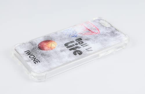 Iwone 6S Case/6S Case Basketball Cute Durable Rubber Durable Protective Skin Cover Patterned Compatible With Iphone 6S/6 Creative Pattern Basketball Writings Sports #TOP1