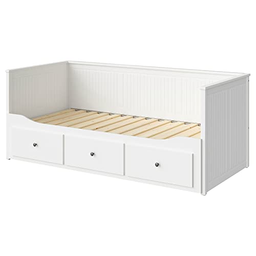 IKEA HEMNES Day-Bed Frame with 3 Drawers, 80x200 cm, White