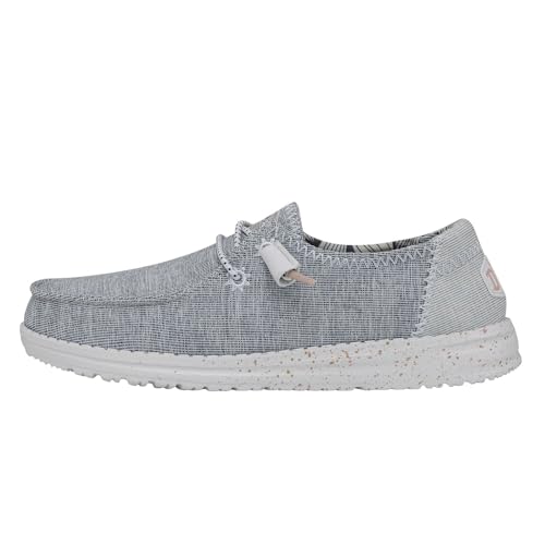 Image of HEYDUDE Wendy Star Loafers for Little, and Big Kid - Textile Upper with Lace Detailing, Removable Insole, Chic and Nice