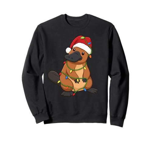 カモノハシ クリスマスツリーライト ホリデー 動物愛好家 トレーナー