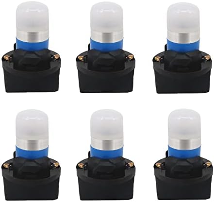 WLJH Ice Blue 194 T10 W5W Led Bulb Light PC195 PC194 PC168 Twist Socket Gauge Instrument Cluster Dashboard Bulbs Dash Lights 12V Extremely Bright,Pack of 6