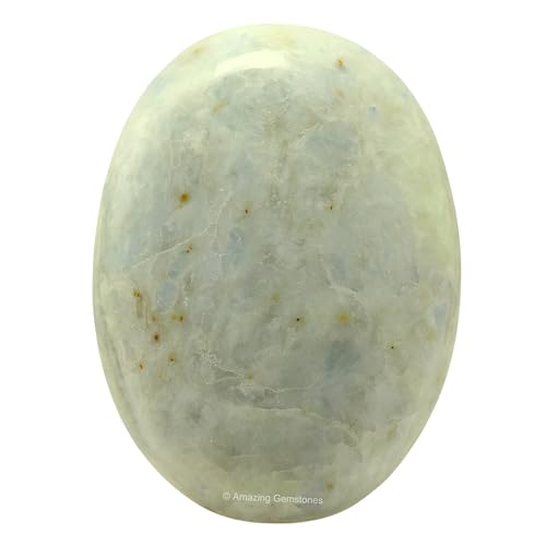 Image of Amazing Gemstone Hackmanite Fluorescent Sodalite Crystals and Healing Stones - Large Palm Stone Crystals Piedra - Crystal for Good Luck, Meditation - Unique Stocking Stuffers, Gifts for Women, Men