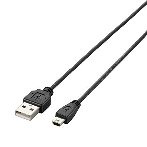 �G���R�� USB�P�[�u�� �yminiB�z USB2.0 (USB A �I�X to miniB �I�X) �ɍ� 0.5m �u���b�N U2C-MXN05BK