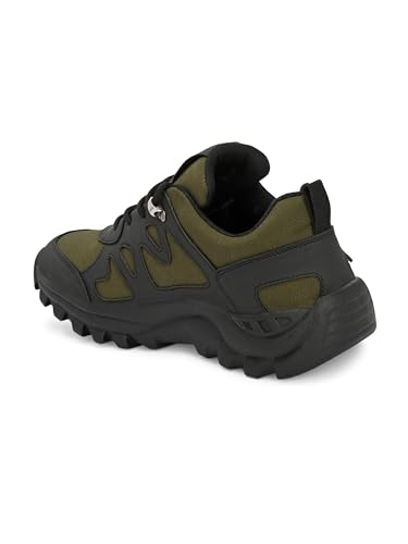 Image of Leo's Fitness Men's Water Resistant Outdoor Trekking Shoe, Lace-Up Trail Running Sports Sneakers, Hiking Shoes for Men