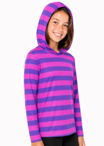 Image of Shirts for Girls Long Sleeve Crew Neck Top, Hoodie or 3 /4 Sleeve Soft Stretch Kids Lightweight Size 2-16