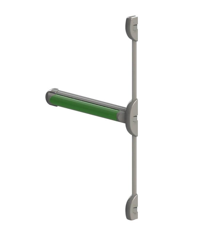 Serrure barre Antipanique Touch Bar 3 Points lateraux DOM Metalux Couleur - Vert, Dimension - 1300 mm