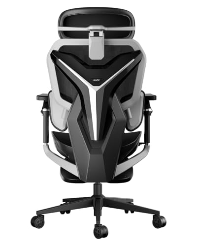 AutoFull G7 Ergonomic Gaming Chair Office Chair, 3-Zone Dynamic Lumbar Support, 360° Armrests, CloudTech Mesh, 140° Recline, Footrest, Detachable Back Armor, Desk Chair for Office & Gaming, Black