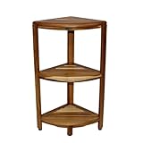 EcoDecors 3-Tier Shelf Waterproof Teak Wood Shower Shelf for Inside Shower Provides Storage, and Organization for Bathroom Accessories